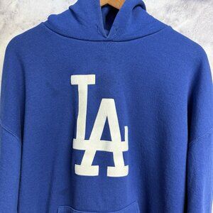 Vintage Los Angeles Dodgers Hoodie Sweatshirt Mens XL Majestic Blue MLB
